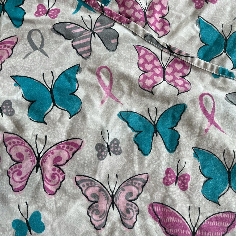 Awareness Ribbon Scrub Top - Picture 4 of 4